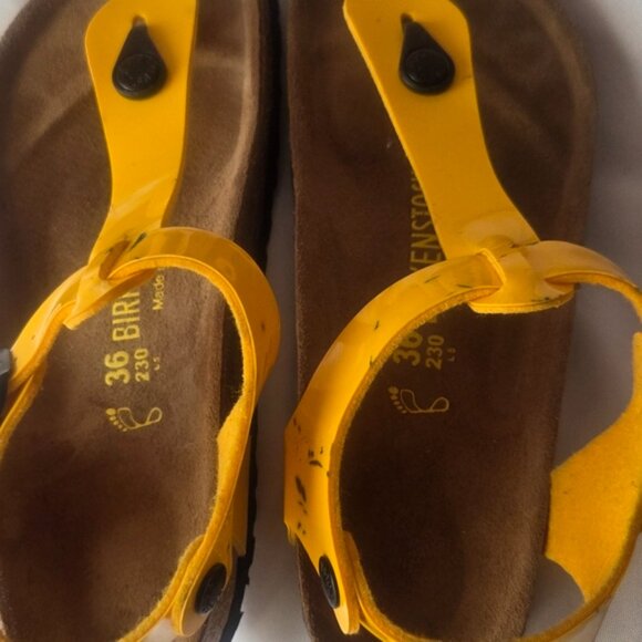 Birkenstock Yellow Sandals with Contoured Footbed - Picture 7 of 7
